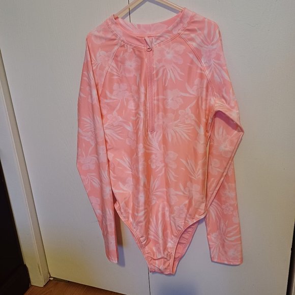 George Floral Pink One-Piece Swimsuit Size XL/TG 14-16 - Picture 1 of 5